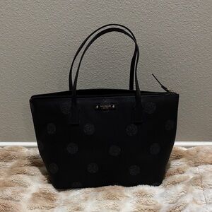 Kate Spade Black Tote with Glitter Dots